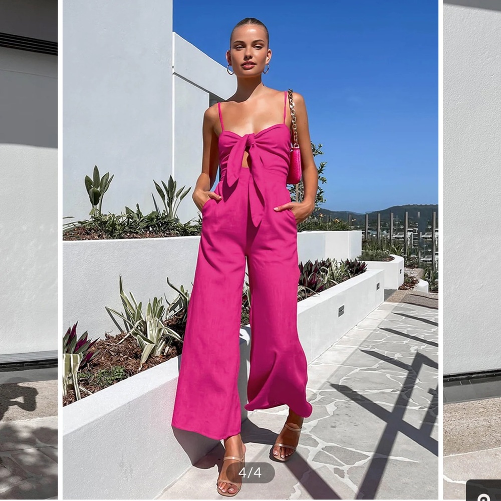 Cotton Twist Detail Jumpsuit